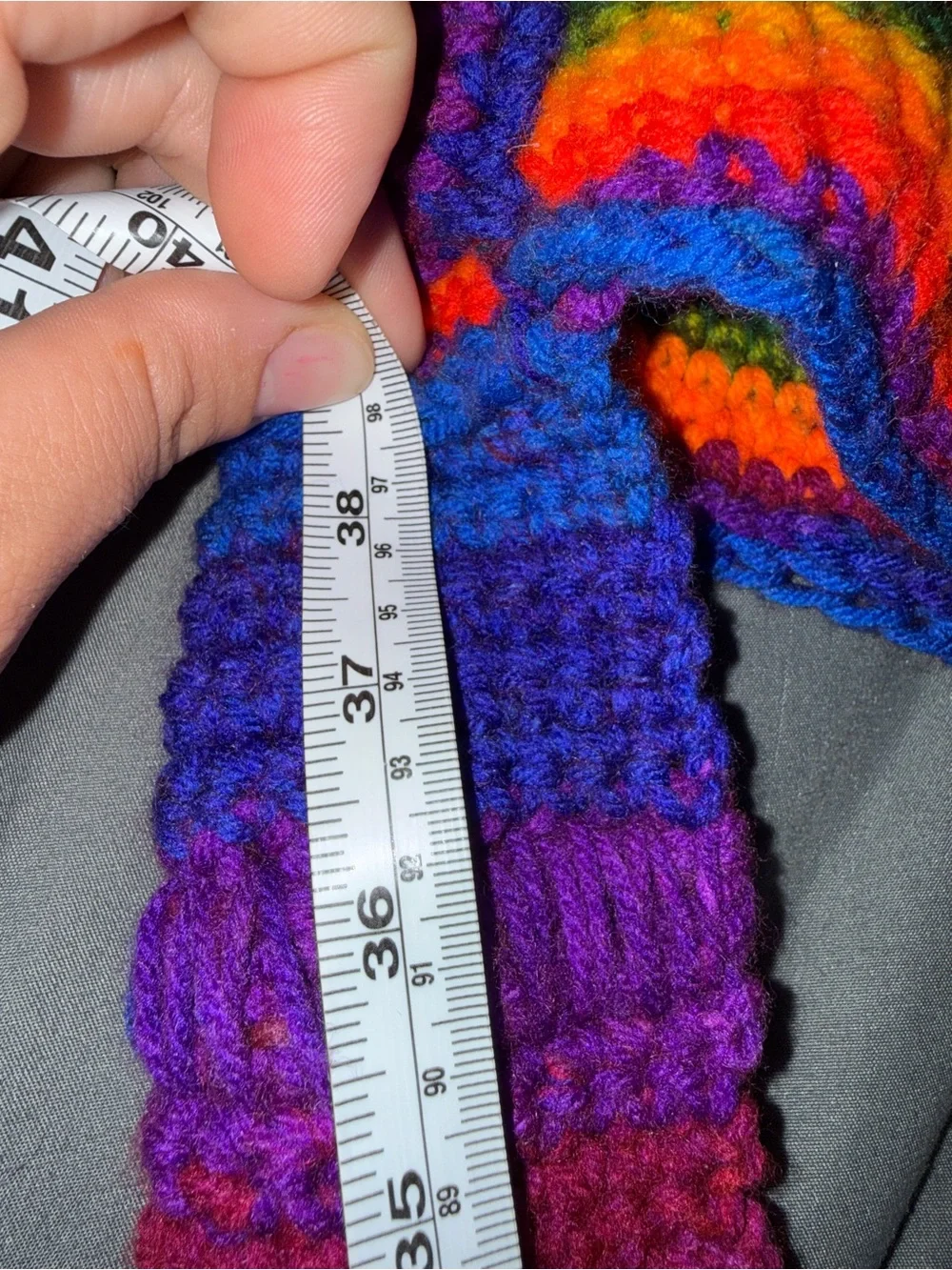Handmade Rainbow Crochet Shoulder Bag - Bright Multicolor (Handmade by me)